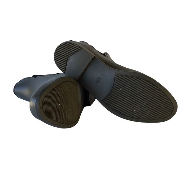 Women  Chelsea Water Rain Boots Ankle Pull On Almond Toe Block Hee… - Picture 5 of 8